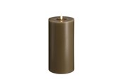 Dekoracje - Moods & More LED pillar candle - Melted Dark sand - 99x200 mm - M31-DS099200