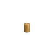 Dekoracje - Moods & More LED pillar candle - Melted Honey mustard - 49x75 mm - M31-HM049075