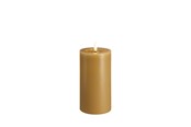 Dekoracje - Moods & More LED pillar candle - Melted Honey mustard - 74x150 mm - M31-HM074150