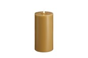 Dekoracje - Moods & More LED pillar candle - Melted Honey mustard - 99x200 mm - M31-HM099200
