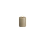 Dekoracje - Moods & More LED pillar candle - Melted Kit grey - 74x100 mm - M31-KG074100