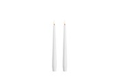 Dekoracje - Moods & More LED taper candle - Slim - Classic white - 23x250 mm - 2 pcs - M50-CW023250