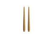 Dekoracje - Moods & More LED taper candle - Slim - Honey mustard - 23x300 mm - 2 pcs - M50-HM023300