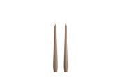 Dekoracje - Moods & More LED taper candle - Slim - Sand - 23x250 mm - 2 pcs - M50-SD023250