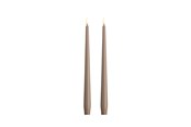 Dekoracje - Moods & More LED taper candle - Slim - Sand - 23x300 mm - 2 pcs - M50-SD023300