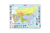 Puzzle - Larsen Puzzles Map Asia with Flags 70 pcs. Podłoga - LA-K44-NL