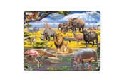 Puzzle - Selecta Play Larsen Jigsaw Puzzle Animals - African Savannah 43 pcs. Podłoga - LA-FH30