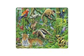 Puzzle - Selecta Play Larsen Jigsaw Puzzle Animals - South American Rainforest 70 pcs. Podłoga - LA-FH10