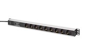 Kabel zasilajacy (zewnetrzny) - DIGITUS 9-Port - 1U - Aluminium PDU - DN-95438