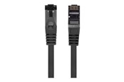 Kabel sieciowy - Lanberg patch cable - 25 cm - black - Czarny - 0.25m - PCF8-10CU-0025-BK