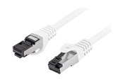 Kabel sieciowy - Lanberg patch cable - 25 cm - white - Biały - 0.25m - PCF8-10CU-0025-W