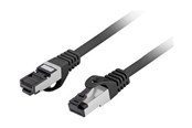 Kabel sieciowy - Lanberg patch cable - 50 cm - black - Czarny - 0.5m - PCF8-10CU-0050-BK