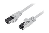 Kabel sieciowy - Lanberg patch cable - 50 cm - grey - Szary - 0.5m - PCF8-10CU-0050-S