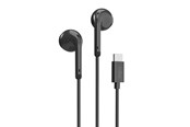 Słuchawki, zestaw słuchawkowy - Puro "Filo" Stereo Earbuds with USB-C Connector - PUIPHF32USBCBLK