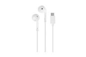 Sluchawki, zestaw sluchawkowy - Puro "Filo" Stereo Earbuds with USB-C Connector - PUIPHF32USBCWHI