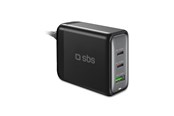 Telefon - Adapter i Ladowarka - SBS 100 Watt GaN charging station - Black - TECHGSTUSB2C100W
