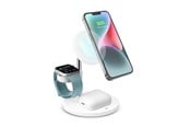 Telefon - Adapter i Ladowarka - SBS 3-in-1 vertical wireless charging station - White - TEWIRMAG3IN1