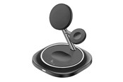 Telefon - Adapter i Ladowarka - Lippa 3-in-1 Wireless Charger Stand 15W Black - LPWCS01