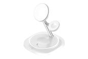 Telefon - Adapter i Ladowarka - Lippa 3-in-1 Wireless Charger Stand 15W White - LPWCS02
