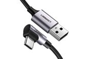 Kabel USB - UGREEN Angled USB-C To USB-A Data Cable Black 1M - 50941