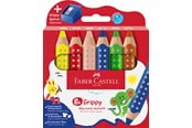 Przybory do pisania i rysowania - Faber-Castell Colour pencil Grippy 6pcs with sharpener - 110635