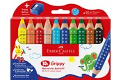 Przybory do pisania i rysowania - Faber-Castell Colour pencil Grip set 10 with sharpener - 110636