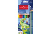 Przybory do pisania i rysowania - Faber-Castell Col.pencil dino 10+3 cardboard wallet - 111213