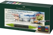Przybory do pisania i rysowania - Faber-Castell Watercol. marker A.Dürer 5ct wallet USk - 160308