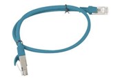 Kabel sieciowy - Lanberg patch cable - 50 cm - blue RAL 5012 - Niebieski - 0.5m - PCU5-10CC-0050-B