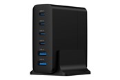 Telefon - Adapter i Ładowarka - Gembird power adapter - 4 x USB-C 2 x 9 pin USB Type A - 75 Watt - TA-UC-2A4C-PD75-01-BK