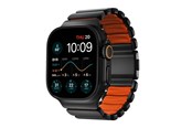 Smartwatch - akcesoria - Nomad Stratos Band - 49mm | Black Titanium | Ultra Orange FKM - NM011116858