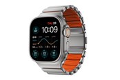 Smartwatch - akcesoria - Nomad Stratos Band - 49mm | Natural Titanium | Ultra Orange FKM - NM011123858