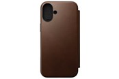 Telefon - Pokrowiec i etui - Nomad Modern Leather Folio - iPhone 16 Plus | Brown | Leather - NM01681885