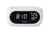 Dekoracje - Adler - alarm clock - electronic - desktop - white - AD 1186w