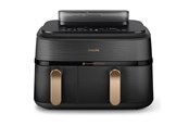 Urządzenia kuchenne - inne - Philips 5000 Series NA552 - double hot air fryer - black stainless steel - NA552/00