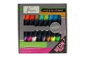 Materialy hobbystyczne - Nassau Acrylic Paint Fluorescent and Metallic Colors 18x36 ml - AR0701/22RT