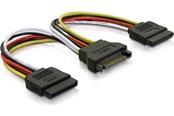 Kabel SATA & ATA - Deltaco Y-power adapter to 15-pin SATA power for 2x hard drives - SATA-15