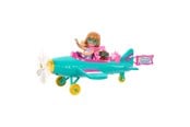 Lalki i akcesoria - Hot Wheels Barbie Chelsea Fashion Doll with Airplane - HTK38