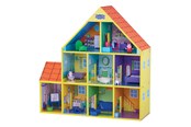 Zabawki drewniane - Spectron Peppa Pig Wooden Dollhouse with 9 Rooms - GP27952