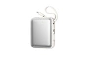 Powerbank - Joyroom JR-PBF27 10000mAh 22.5W Powerbank with Built-in USB-C and Lightning Cables - White Powerbank - Biały - 10000 mAh - JR-PBF27_W