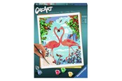 Kreatywne gry - Ravensburger CreArt Paint by Numbers - Flamingo Love - 289912