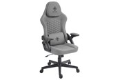 Fotel gamingowy - Deltaco DC130 Gaming Krzesło gamingowe - Szary - Tkanina - GAM-180-LG
