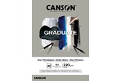 Artykuly Artystyczne & Rzemieslnicze - Canson Graduate Mixed Media Pad Grey A4 220G 30 SH - 17-400110371