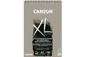 Artykuly Artystyczne & Rzemieslnicze - Canson XL Sand Grain A3 160G Grey Spiral 40 SH - 17-400110396