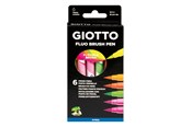 Przybory do pisania i rysowania - Giotto Turbo Soft Brush Fluo Colours 6 pcs BL - 11-427200
