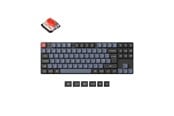 Klawiatura - Keychron K1 Pro QMK/VIA Wireless RGB Hot Swap Low Profile Red - Klawiatura gamingowa - bez bloku numerycznego - Nordycki - Czarny - K1P-H1P-BO