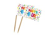 Zabawki - Folat BV - Party Picks Happy Birthday 50 pcs. - 65108