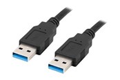 Kabel USB - Lanberg - USB cable - USB Type A to USB Type A - 1.8 m - CA-USBA-30CU-0018-BK