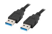 Kabel USB - Lanberg - USB cable - USB Type A to USB Type A - 50 cm - CA-USBA-30CU-0005-BK