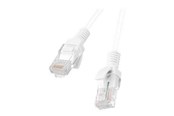 Kabel sieciowy - Lanberg patch cable - 3 m - white RAL 9010 - Biały - 3m - PCU5-10CC-0300-W